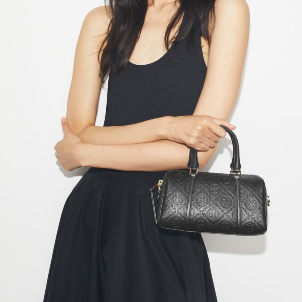 Tory Burch Mini T Monogram Barrel Bag Leather - Picture 6 of 6